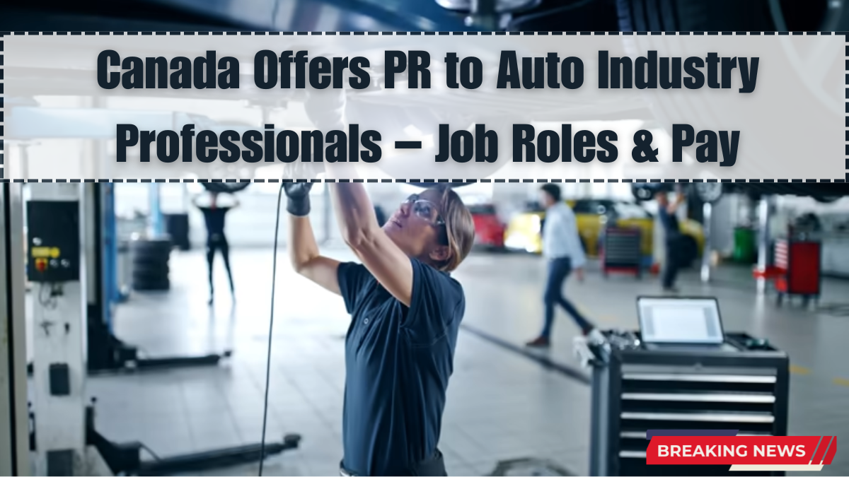 Canada Offers PR to Auto Industry Professionals – Job Roles & Pay
